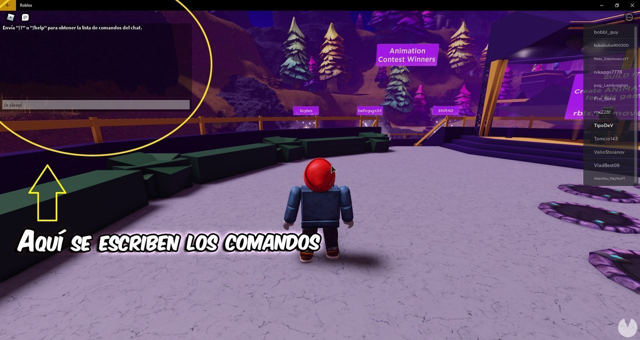 How to enter basic commands in Roblox