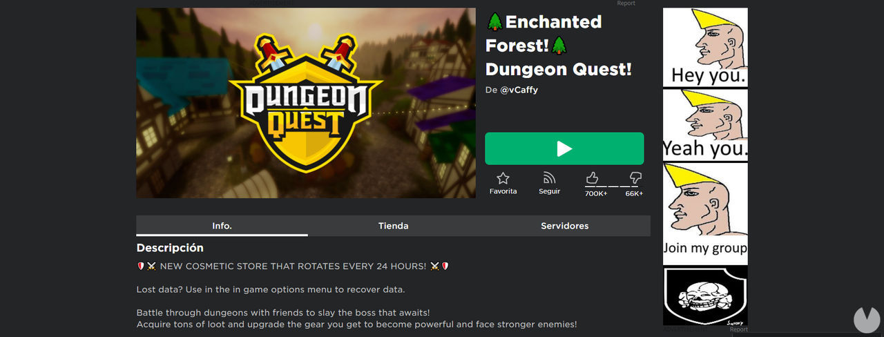 Best Roblox games: Dungeon Quest