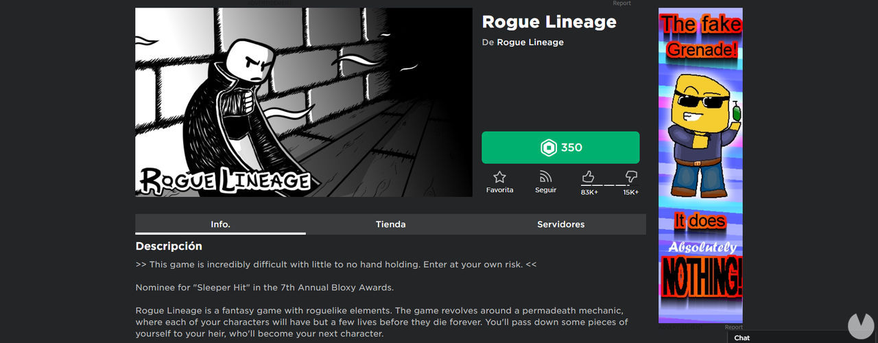 Best Roblox games: Rogue Lineage