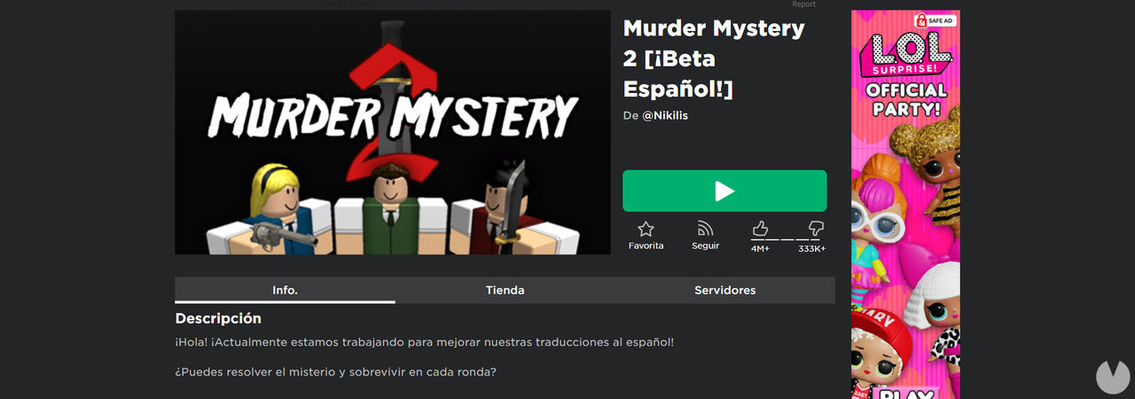 Best Roblox games: Murder Mystery 2