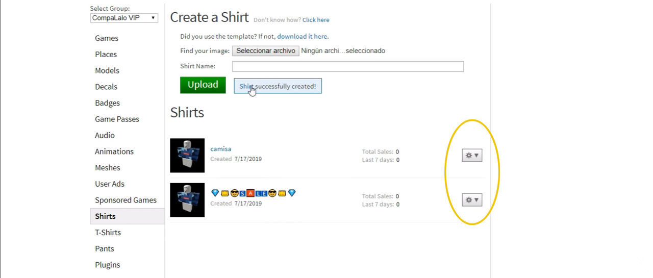 Roblox - How to sell clothes