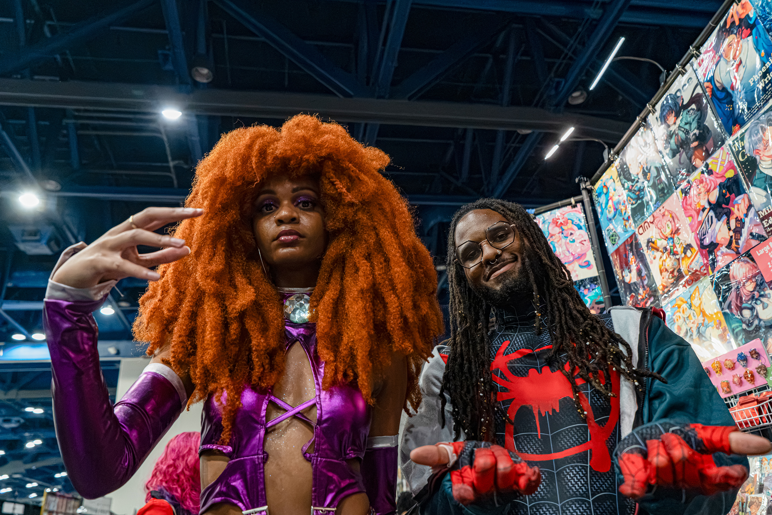 Kiki (L) and Josh (R) of Atlanta pose for a portrait at Dream Con 2026 in Houston. Of the three day event Josh said