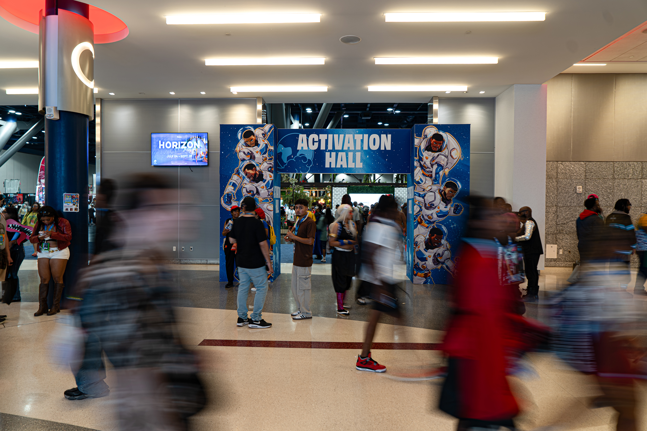 Crowds of attendees flood Houston's George R. Brown Convention Center for the 2026 Dream Con a pop culture, tech, film and gaming event held every year . Saturday, July 11, 2026, in Houston. (Douglas Sweet Jr / The Texas Tribune)