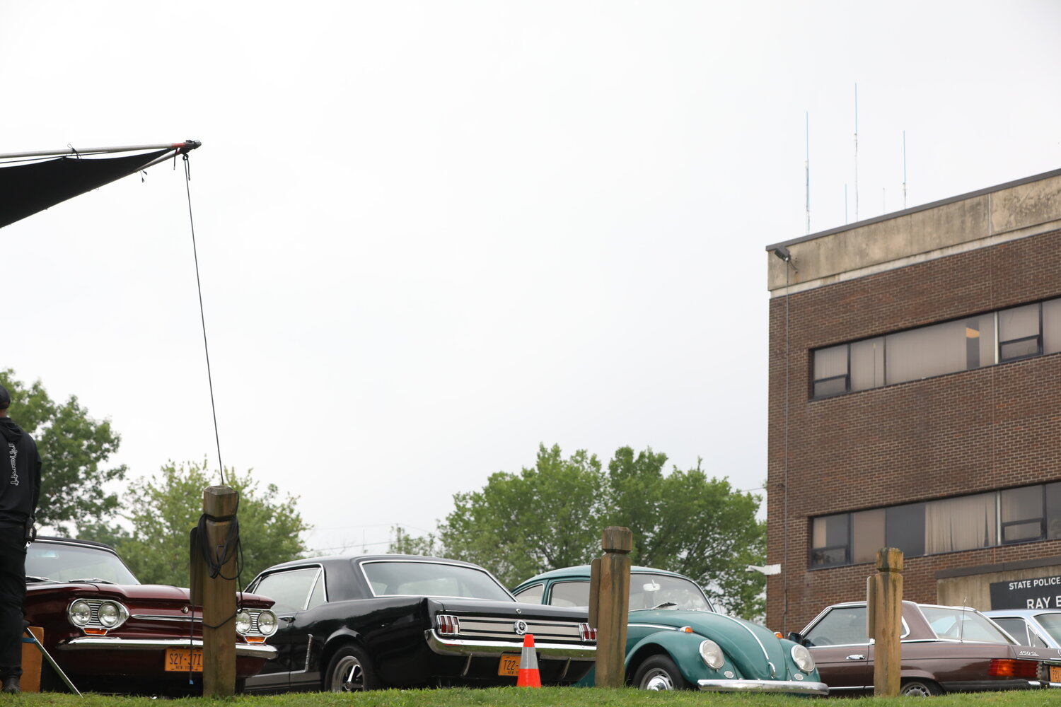Carmel Town Hall in Mahopac became "Ray Brook" NYSP barracks during a shoot for the upcoming Netflix series "God of the Woods."