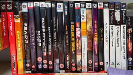 Video games in a charity shop