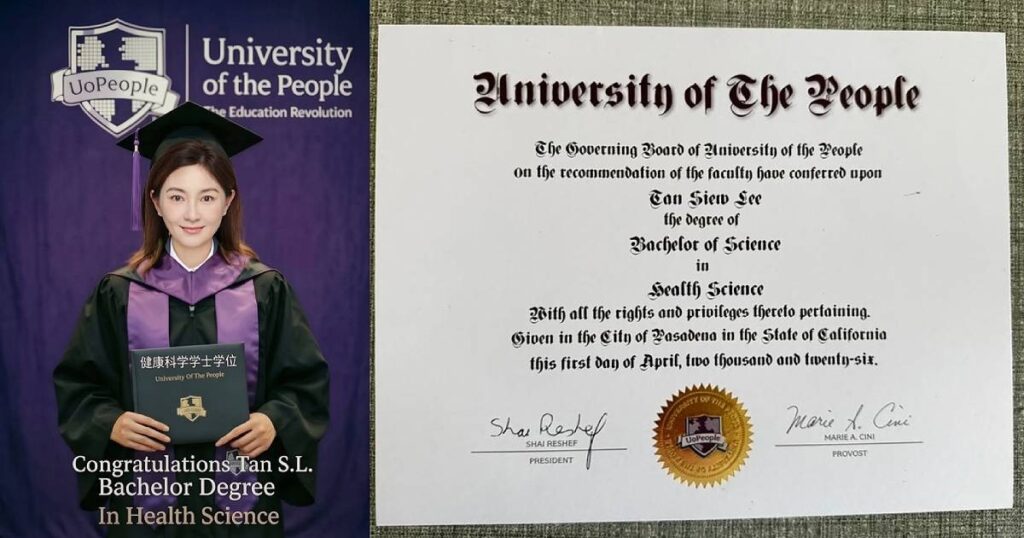 Florence Tan graduates with degree in health science