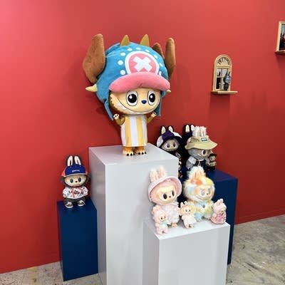 Labubus displayed in a museum