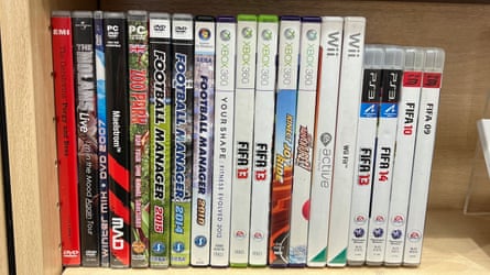 Video games in a charity shop