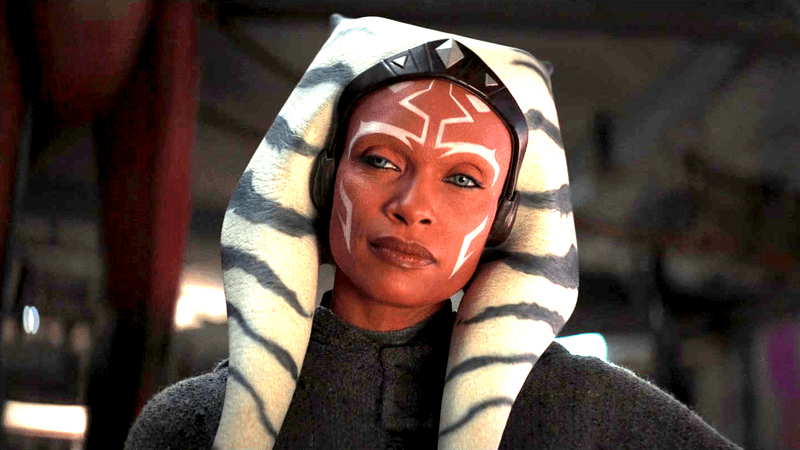 Rosario Dawson as popular Jedi Ahsoka Tano.