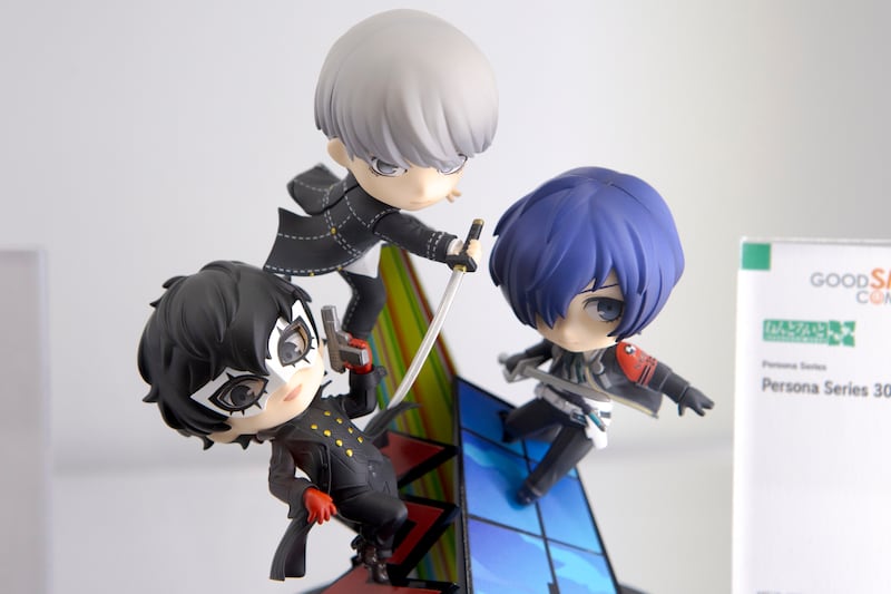 Anime figures on display
