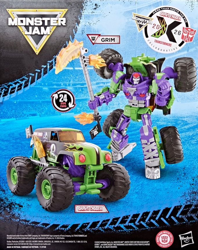 Transformers x Monster Jam Grave Digger Grim Collborative Figure Official Images Revealed