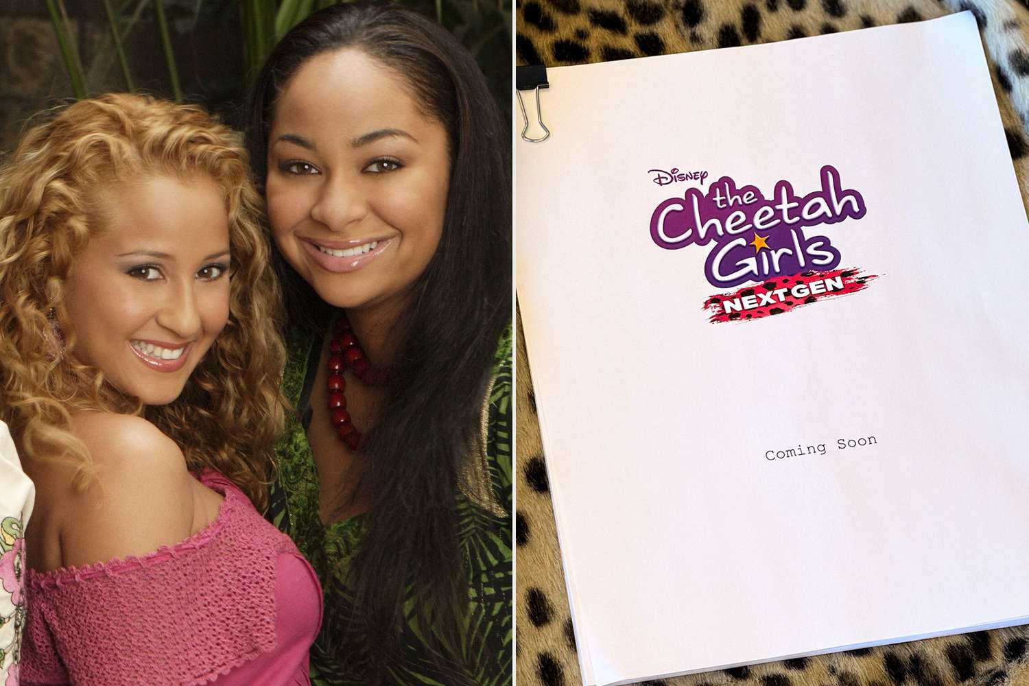 Adrienne Bailon and Raven-Symoné; a screenplay for ‘The Cheetah Girls: Next Gen’Credit: Disney(2)