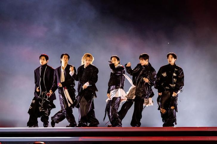 K-pop supergroup BTS performs during 'BTS THE COMEBACK LIVE | ARIRANG' at Gwanghwamun Square in central Seoul, March 21. Courtesy of Big Hit Music and Netflix
