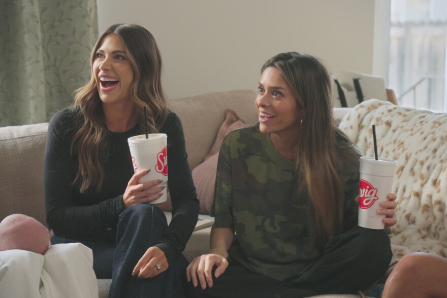 Demi Engemann and Taylor Frankie Paul from the Hulu reality television series 'The Secret Lives of Mormon Wives.'