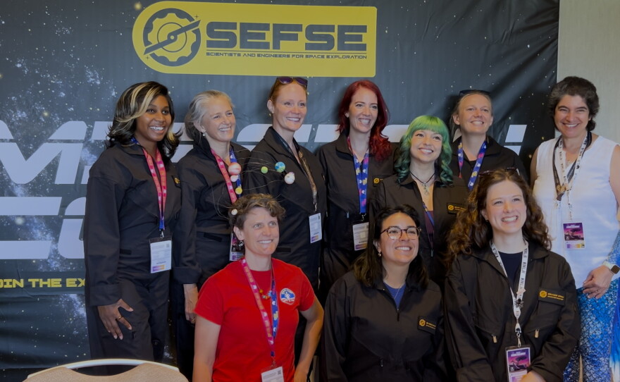 A few of the 65 If/Then Ambassadors and scientists running Mission Control at Comic-Con. July 24, 2026