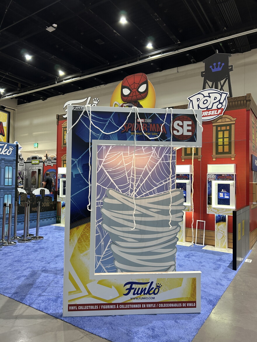 Funko Pop had some enjoyable interactive elements like this photo opp in a Funko Pop box and customizable figures. July 22, 2027