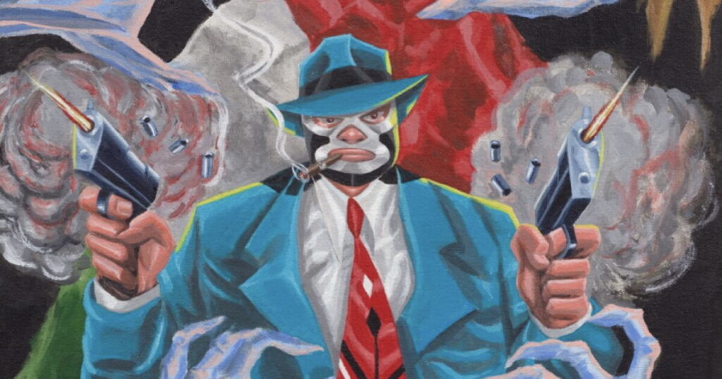 Rafael Navarro’s lucha noir hero Sonámbulo joins Lucas Museum collection