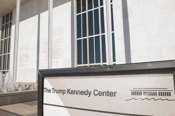 The John F. Kennedy Center for Performing Arts is seen in Washington, Friday, May 29, 2026. (AP Photo/Cliff Owen)
