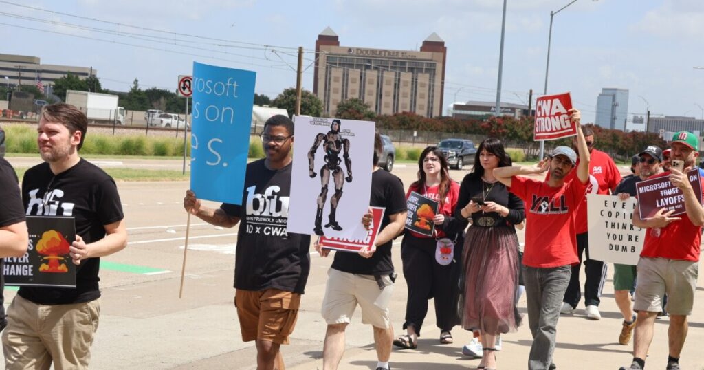 Union workers rally against Xbox layoffs, fight for protections at Richardson protest Union workers rally against Xbox layoffs, fight for protections at Richardson protest