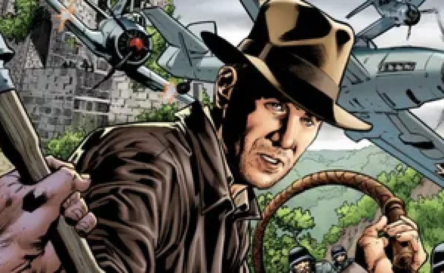 Indiana Jones and the Sword of Pandemonium comic book promo image.