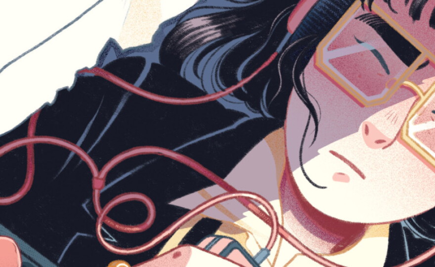 Detail from the cover of the graphic novel "This Place Kills Me" by author Mariko Tamaki and illustrator Nicole Goux.