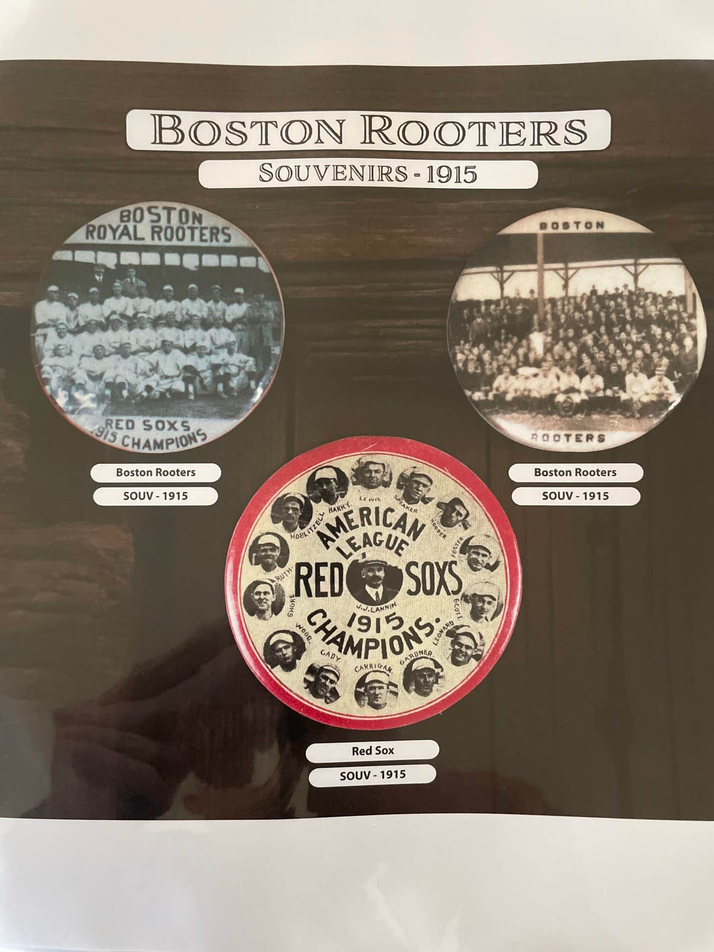 Boston Rooters pinbacks.