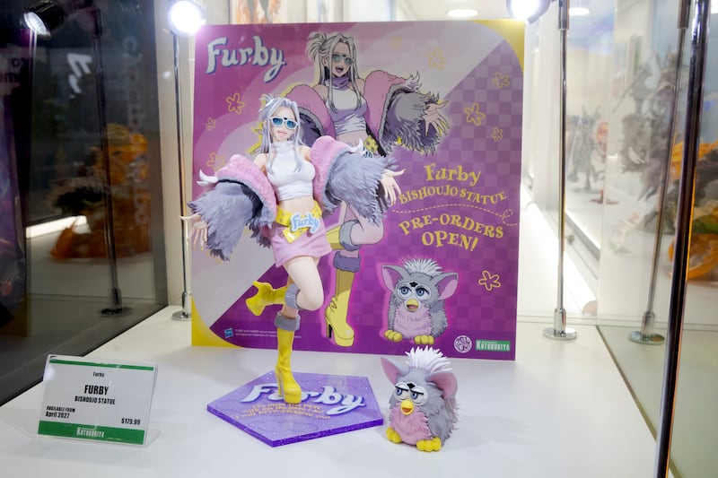 Anime figures on display