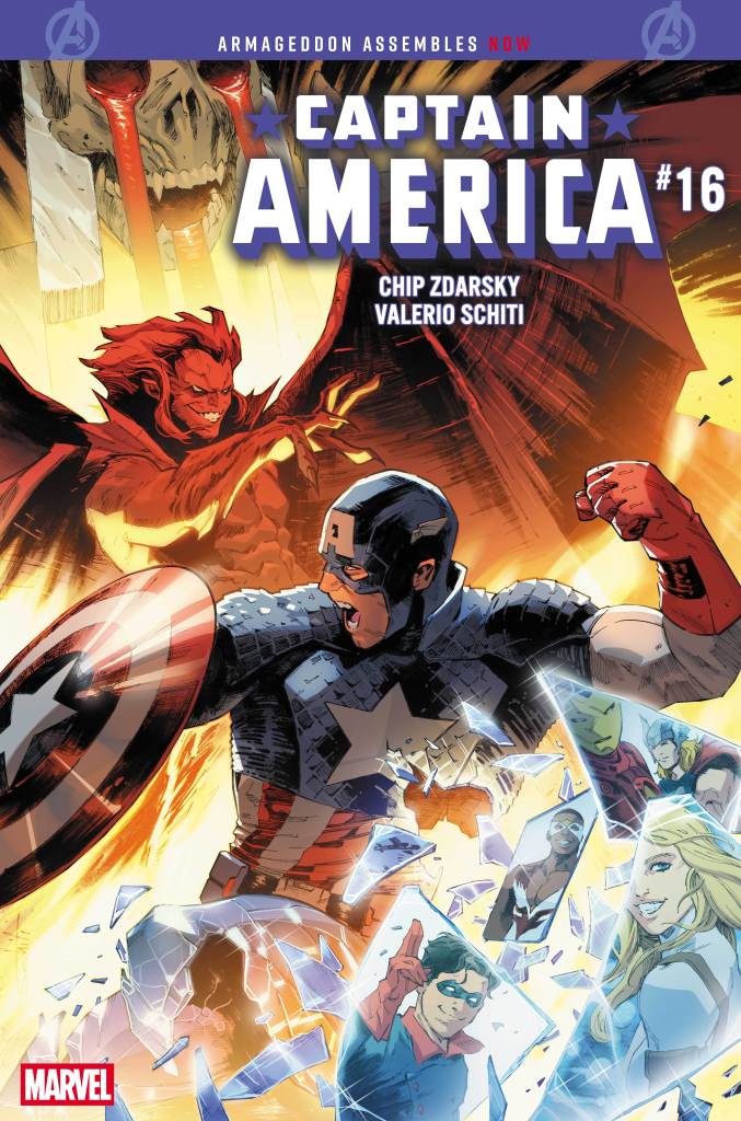 Captain America battling Mephisto