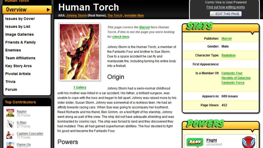 Comic Vine is nerdy in a cool way Comic Vine is nerdy in a cool way