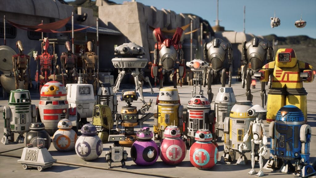 A variety of Droids in Fortnite