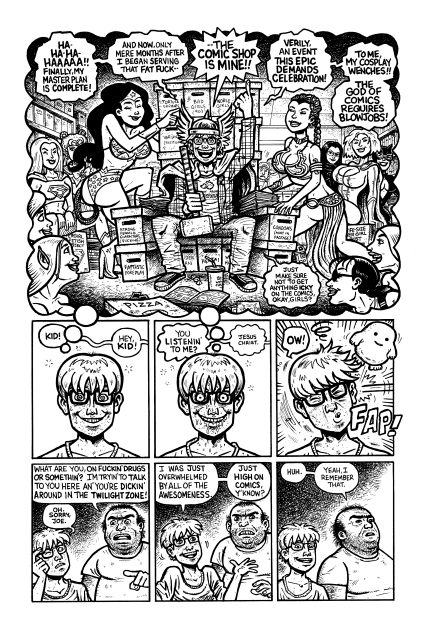 Bill gets a taste of power. Spoiler: it doesn't go well. Art and words by Evan Dorkin.