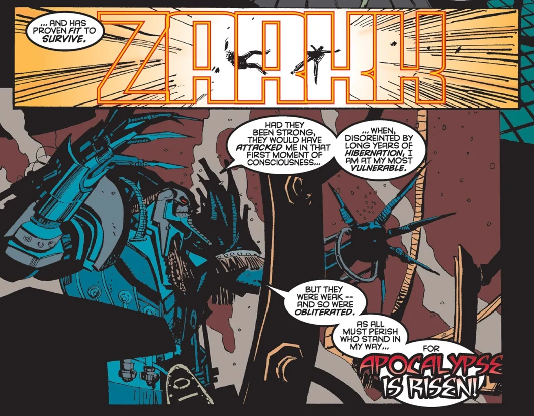 Apocalypse is risen in Further Adventures of Cyclops and Phoenix.