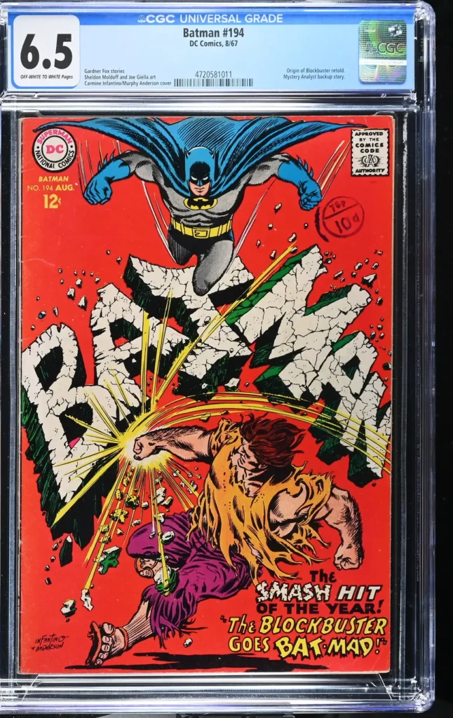 Batman #194 CGC 6.5 Origin of Blockbuster (DC Comics, 1964) Off-White to White Pages
