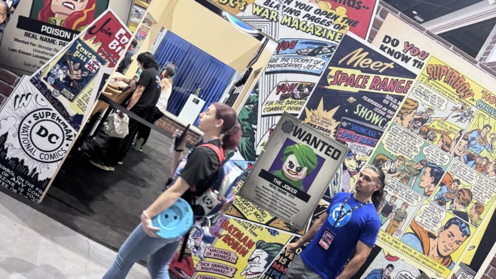 Walking Round The 1950’s DC Comics Booth At San Diego Comic
