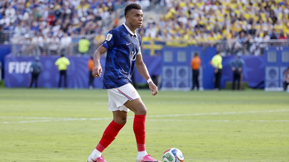 Kylian Mbappe #10 of France during the FIFA World Cup 2026 Round of 32 football match between France and Sweden at New York New Jersey Stadium on June 30, 2026 in East Rutherford, New Jersey.