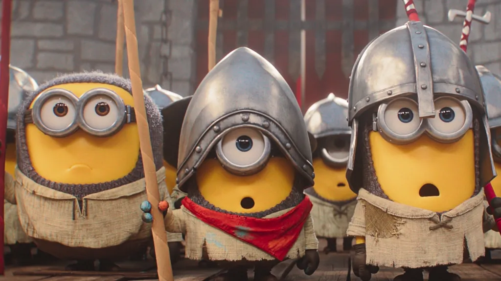 Minions as knights in Minions and Monsters