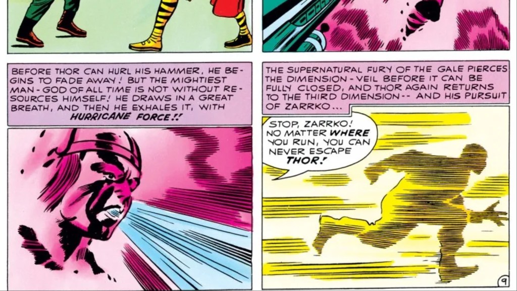 Thor using his super breath