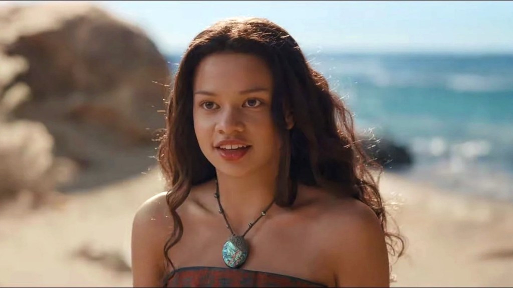 Moana on island in Moana Live Action