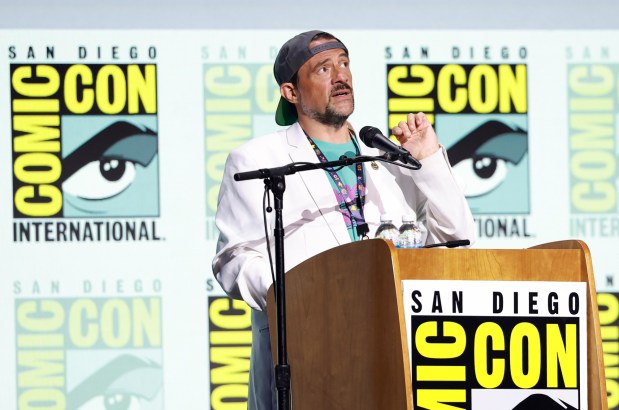 Kevin Smith speaks onstage at a panel during Comic-Con International at the San Diego Convention Center on July 27, 2024, in San Diego, California. (Photo by Matt Winkelmeyer/Getty Images)