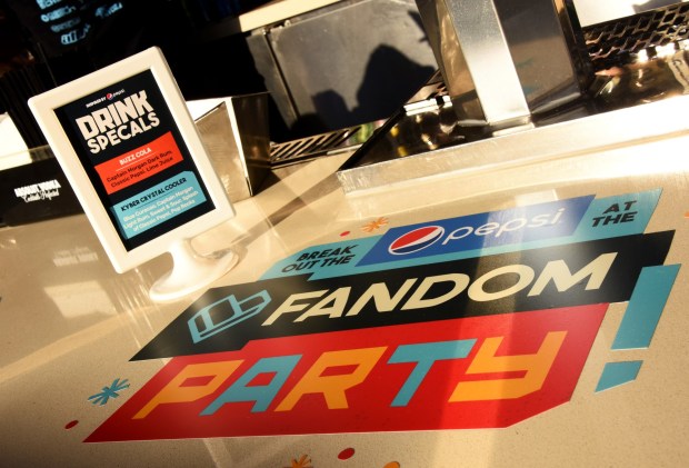 Branding is displayed at the FANDOM Party during Comic-Con International at Hard Rock Hotel San Diego on July 20, 2017, in San Diego, California. (Photo by Araya Diaz/Getty Images for FANDOM)