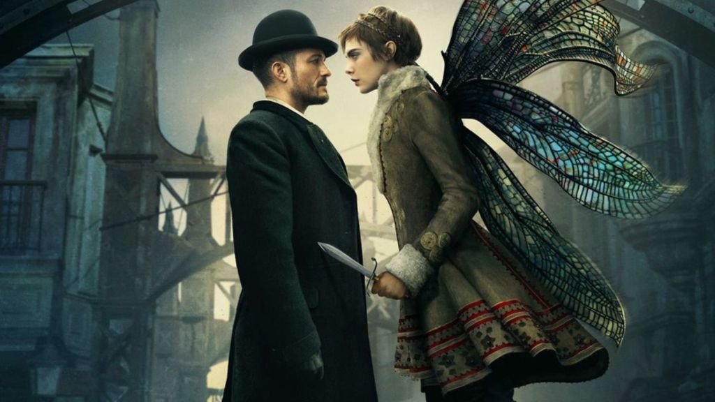 Orlando Bloom and Cara Delevingne in the poster of Prime Video Carnival Row