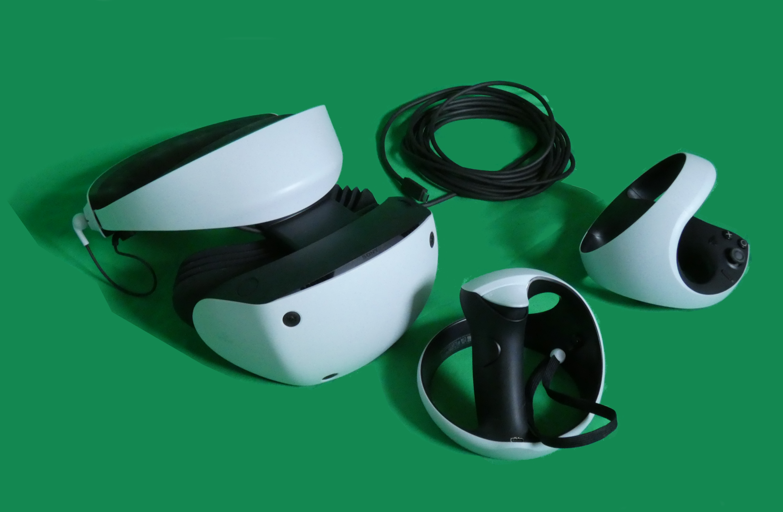 PlayStation VR2 headset and Sense controllers