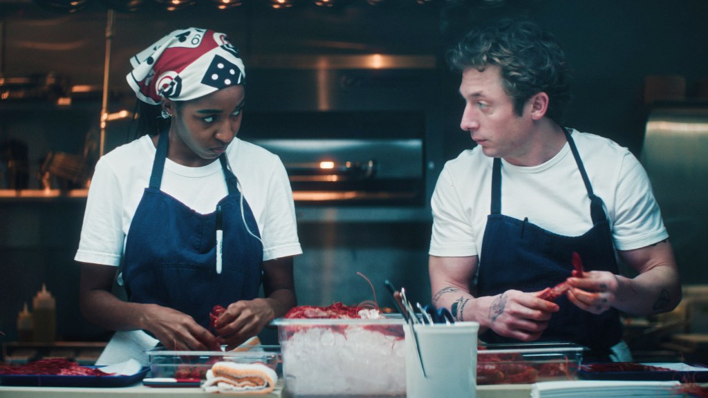 Syd and Carmy in the kitchen in The Bear Season 5