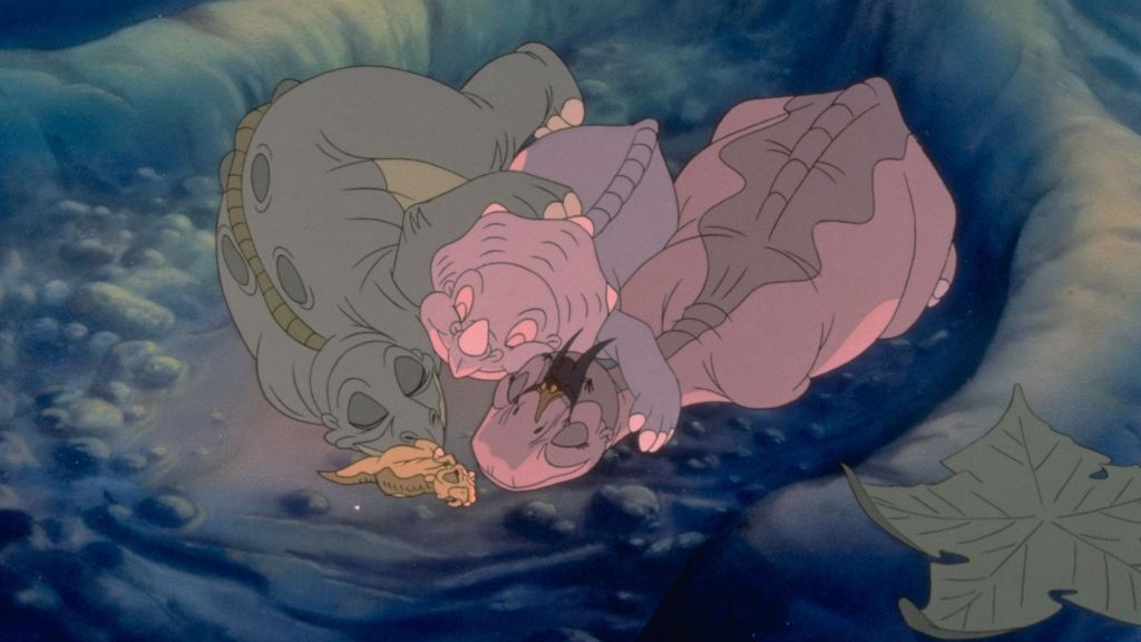 The dinosaurs in The Land Before Time
