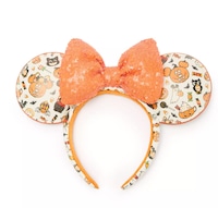 Mickey and Minnie Mouse Halloween Ear Headband for Adults