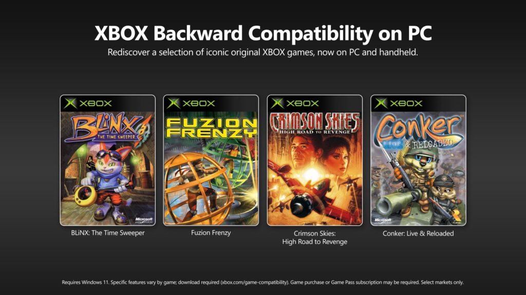 Xbox Backward Compatibility Comes to PC and Handhelds at Last, Reviving Conker and BLiNX With 4x Upscaling