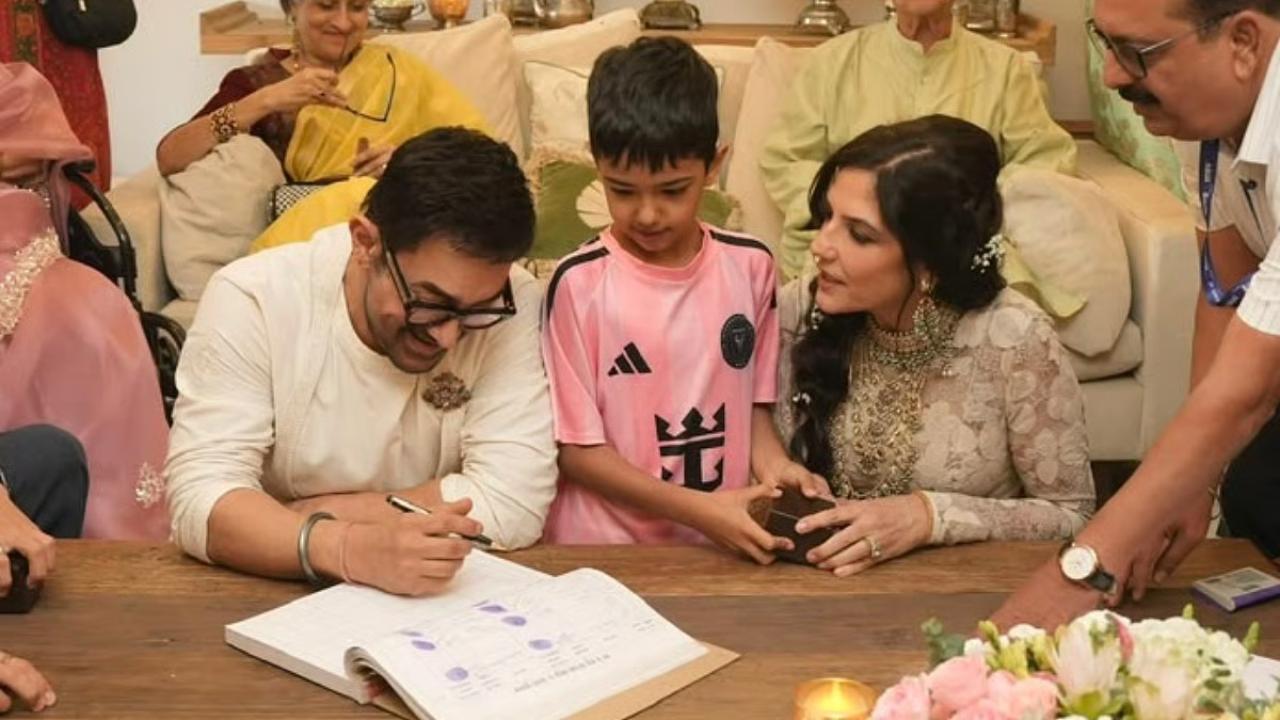 Aamir Khan and Gauri Spratt have officially tied the knot in an intimate ceremony at the actor's Mumbai residence. The wedding was attended by family members, close friends, and celebrities including Ashutosh Gowariker, Vir Das and Elli AvrRam. Read full story here