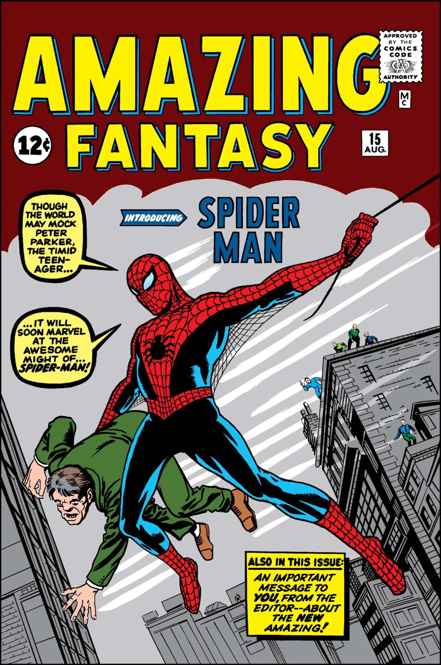 AMAZING FANTASY (1962) #15 cover by Jack Kirby