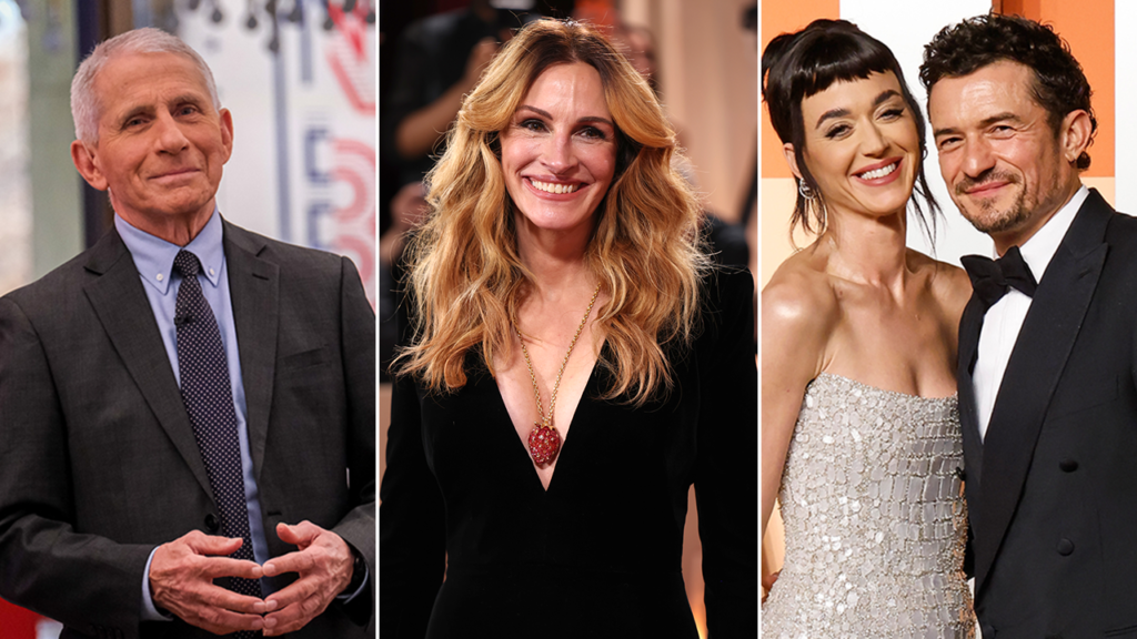 Anthony Fauci’s Hollywood supporters: Julia Roberts, Katy Perry and Orlando Bloom among celebrity backers
