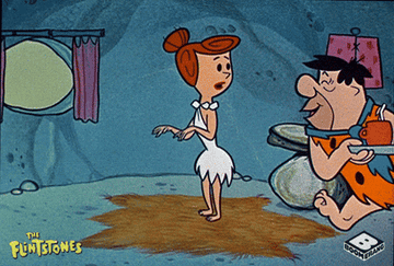 Animated version of Fred and Wilma Flintstone